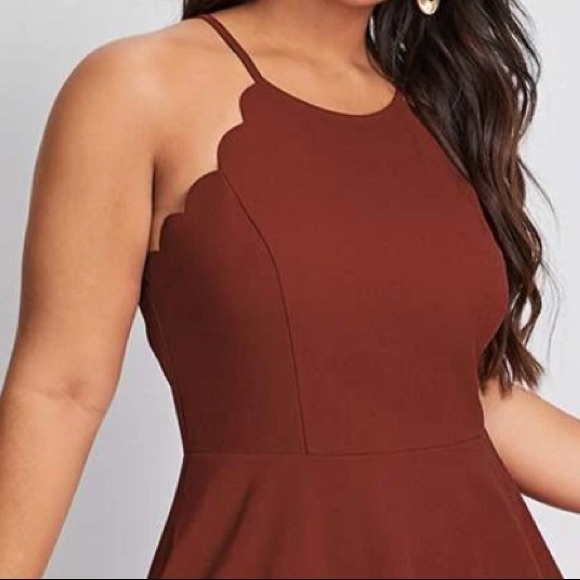 🗣 Plus Scallop trim cami dress - Picture 4 of 5